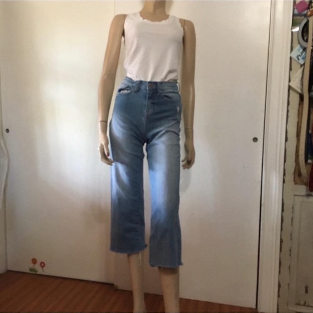 IVY + MAIN raw hem jeans high waist jeans blue S:1 - Picture 14 of 16